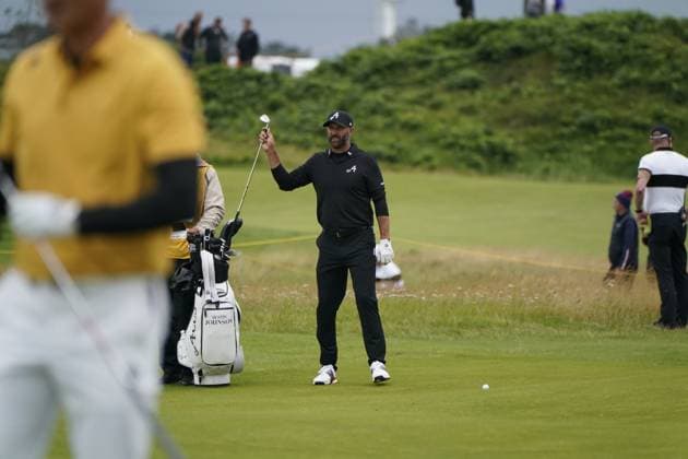 The 153rd Open Championship 2025 Dustin Johnson In action on the 1st day TheÊ153rd Open Championship, Royal Portrush Golf Club (Dunluce Links) in Portrush, County Antrim, Northern Ireland, from Thursday, 17 July to Sunday, 20 July 2025. Copyright: xMarkxNewcombex