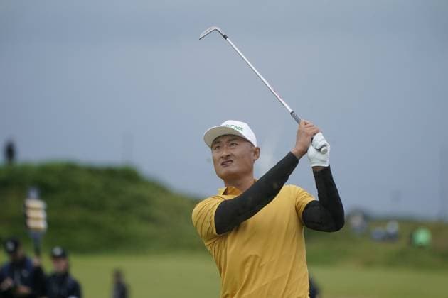 The 153rd Open Championship 2025 Haotong Li (Chn) In action on the 1st day TheÊ153rd Open Championship, Royal Portrush Golf Club (Dunluce Links) in Portrush, County Antrim, Northern Ireland, from Thursday, 17 July to Sunday, 20 July 2025. Copyright: xMarkxNewcombex
