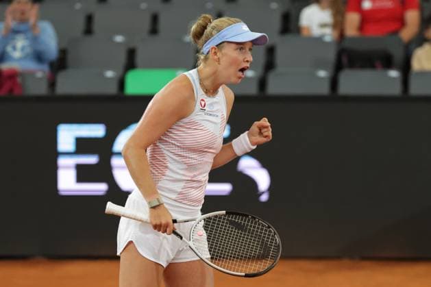 GER, Hamburg, xFSx, ATP250 Womens Tennis Tournament , MSC Hamburg Ladies Open 2025 , Round of 16 , 17 07 2025 v l Sinja Kraus AUT Winners fist, jubilation Copyright: HMBxMedia FernandoxSoares