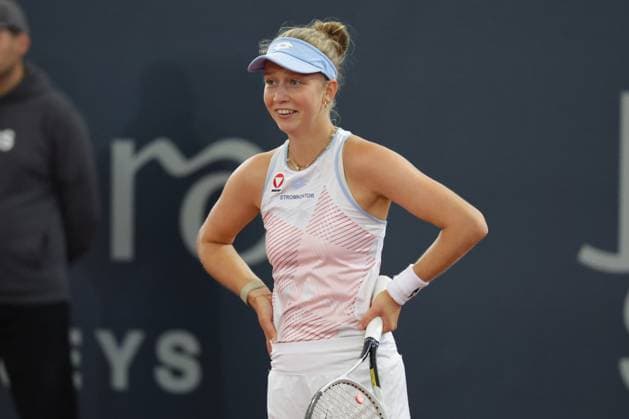 GER, Hamburg, xFSx, ATP250 Womens Tennis Tournament , MSC Hamburg Ladies Open 2025 , Round of 16 ,17 07 2025 v l Sinja Kraus AUT is happy , smiling Copyright: HMBxMedia FernandoxSoares