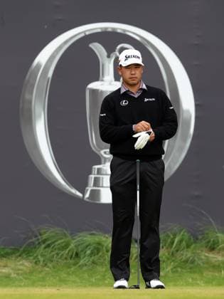 17th July 2025; Royal Portrush Golf Club, Portrush, County Antrim, Northern Ireland; The Open Golf Championship Round 1; Hideki Matsuyama (JAP) plays from the tee at the first hole  ActionPlus12814405 DavidxBlunsden