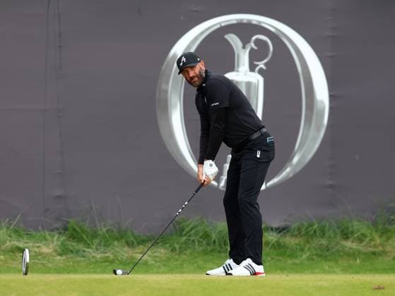 17th July 2025; Royal Portrush Golf Club, Portrush, County Antrim, Northern Ireland; The Open Golf Championship Round 1; Dustin Johnson (USA) plays from the tee at the first hole  ActionPlus12814376 DavidxBlunsden