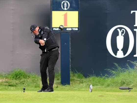 17th July 2025; Royal Portrush Golf Club, Portrush, County Antrim, Northern Ireland; The Open Golf Championship Round 1; Darren Clarke (NIR) plays from the tee at the first hole  ActionPlus12814384 DavidxBlunsden