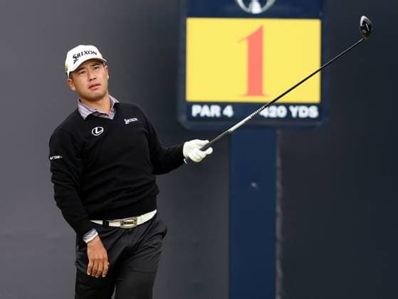 17th July 2025; Royal Portrush Golf Club, Portrush, County Antrim, Northern Ireland; The Open Golf Championship Round 1; Hideki Matsuyama (JAP) plays from the tee at the first hole  ActionPlus12814408 DavidxBlunsden
