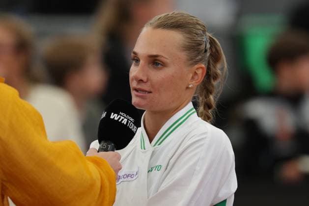 GER, Hamburg, xFSx, ATP250 Womens Tennis Tournament , MSC Hamburg Ladies Open 2025 , Round of 16 , 17 07 2025 v l Dayana Yastremska UKR gives an interview Copyright: HMBxMedia FernandoxSoares