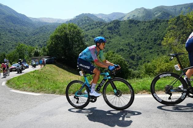 Tour de France 2025 Stage 12 HAUTACAM, FRANCE - JULY 17 : Tejada Harold (COL) of XDS Astana Team in action during stage 12 of the 112th edition of Tour de France an UCI World Tour 2.UWT cycling road race stage for Men Elite of 181 km with start in Auch and finish in Hautacam on July 17, 2025 in Hautacam, France, 17 07 2025 ( Motordriver Kenny Verfaillie - Hautacam France  Copyright: xVincentxKalutx