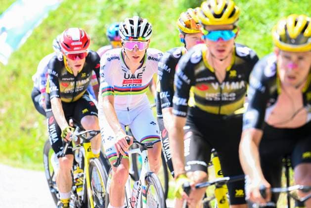 Tour de France 2025 Stage 12 HAUTACAM, FRANCE - JULY 17 : Pogacar Tadej (SLO) of UAE Team Emirates - XRG in action during stage 12 of the 112th edition of Tour de France an UCI World Tour 2.UWT cycling road race stage for Men Elite of 181 km with start in Auch and finish in Hautacam on July 17, 2025 in Hautacam, France, 17 07 2025 ( Motordriver Kenny Verfaillie - Hautacam France  Copyright: xVincentxKalutx