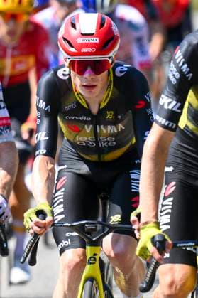 Tour de France 2025 Stage 12 HAUTACAM, FRANCE - JULY 17 : Vingegaard Jonas (DEN) of Team Visma - Lease a Bike in action during stage 12 of the 112th edition of Tour de France an UCI World Tour 2.UWT cycling road race stage for Men Elite of 181 km with start in Auch and finish in Hautacam on July 17, 2025 in Hautacam, France, 17 07 2025 ( Motordriver Kenny Verfaillie - Hautacam France  Copyright: xVincentxKalutx