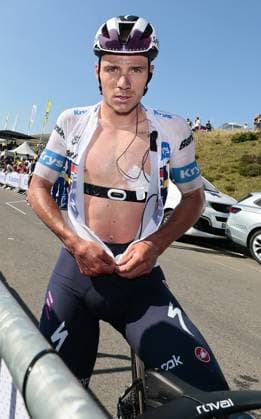 Belgian Remco Evenepoel of Soudal Quick-Step pictured after stage 12 of the 2025 Tour de France cycling, from Auch to Hautacam (181 km), on Thursday 17 July 2025 in France. The 112th edition of the Tour de France starts on Saturday 5 July in Lille, France, and will finish in Paris, France on the 27th of July. POOLxLUCAxBETTINI  x129448482x