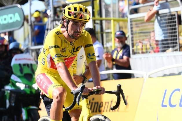 Tour de France 2025 Stage 12 HAUTACAM, FRANCE - JULY 17 : Healy Ben (IRL) of EF Education - EasyPost at the finish line during stage 12 of the 112th edition of Tour de France an UCI World Tour 2.UWT cycling road race stage for Men Elite of 181 km with start in Auch and finish in Hautacam on July 17, 2025 in Hautacam, France, 17 07 2025 ( Motordriver Kenny Verfaillie - Hautacam France  Copyright: xVincentxKalutx