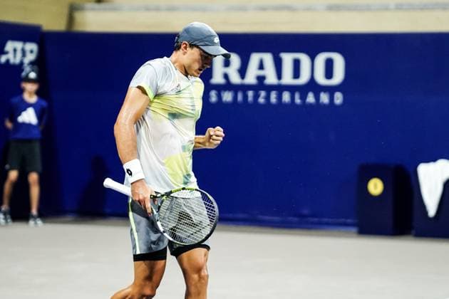 LOS CABOS TENNIS OPEN 2025 LOS CABOS TENNIS OPEN 2025 WALTON VS BASAVAREDDY 16072025 LOS CABOS, BAJA CALIFORNIA, MEXICO Photo of Adam Walton of Australia, during singles game of Los Cabos Tennis Open 2025 held at the Grand Stand of the Cabo Sports Complex of Los Cabos, Baja California, Mexico Photo Adam Walton of Australia, during singles game of Los Cabos Tennis Open 2025 held at the Grand Stand of the Cabo Sports Complex of Los Cabos, Baja California, Mexico PHOTO BY IMAGENSHOP AGENCIA FOTOGRAFICA LOS CABOS BAJA CALIFORNIA MEXICO Copyright: xIMAGENSHOPxAGENCIAxFOTOGRAFICAx