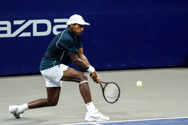 LOS CABOS TENNIS OPEN 2025, LOS CABOS TENNIS OPEN 2025 WALTON VS BASAVAREDDY 16072025 LOS CABOS, BAJA CALIFORNIA, MEXICO Photo of Nishesh Basavareddy of India, during singles game of Los Cabos Tennis Open 2025 held at the Grand Stand of the Cabo Sports Complex of Los Cabos, Baja California, Mexico Photo Nishesh Basabareddy of India, during singles game of Los Cabos Tennis Open 2025 held at the Grand Stand of the Cabo Sports Complex of Los Cabos, Baja California, Mexico PHOTO BY IMAGENSHOP AGENCIA FOTOGRAFICA LOS CABOS BAJA CALIFORNIA MEXICO Copyright: xIMAGENSHOPxAGENCIAxFOTOGRAFICAx