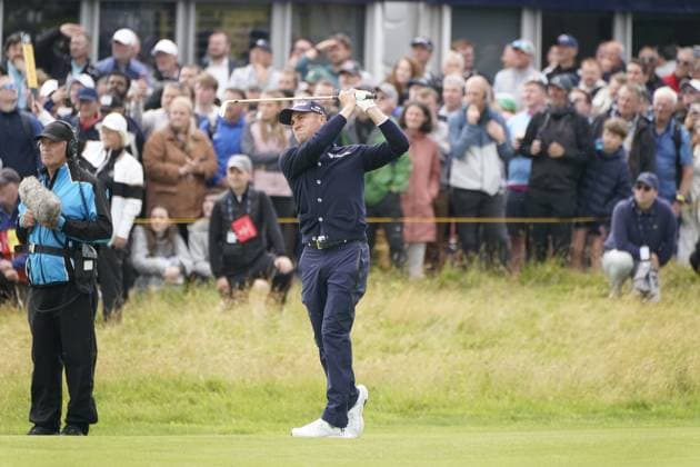 The 153rd Open Championship 2025 Justin Thomas On the 1st hole In action on the 1st day TheÊ153rd Open Championship, Royal Portrush Golf Club (Dunluce Links) in Portrush, County Antrim, Northern Ireland, from Thursday, 17 July to Sunday, 20 July 2025. Copyright: xMarkxNewcombex