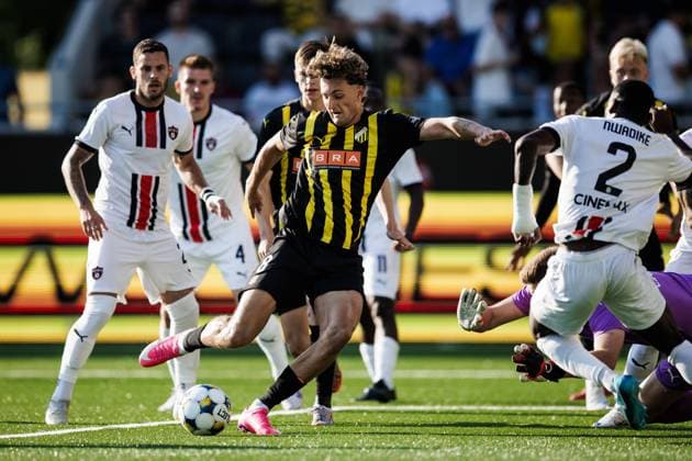 250717 Silas Andersen of Häcken during the UEFA Europa League qualifier football match between Häcken and Spartak Trnava on July 17, 2025 in Göteborg Photo Michael Erichsen BILDBYRAN COP 89 MI0850 fotboll football soccer fotball uefa europa league europa league häcken spartak trnava bbeng bbauto  Copyright: MICHAELxERICHSEN BB250717MI014