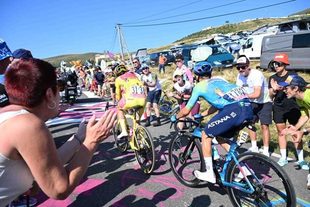 17-07-2025 Tour De France; Tappa 12 Auch - Hautacam; 2025, Ef Education - Easypost; 2025, Xds - Astana; Healy, Ben; Velasco, Simone; Hautacam; 