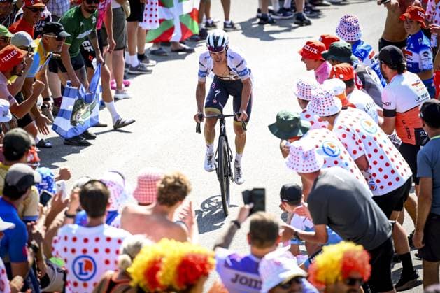 Belgian Remco Evenepoel of Soudal Quick-Step pictured in action during stage 12 of the 2025 Tour de France cycling, from Auch to Hautacam (181 km), on Thursday 17 July 2025 in France. The 112th edition of the Tour de France starts on Saturday 5 July in Lille, France, and will finish in Paris, France on the 27th of July. POOLxVINCENTxKALUT  x129453541x