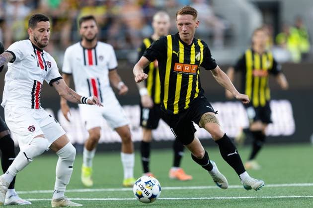 250717 Julius Lindberg of Häcken during the UEFA Europa League qualifier football match between Häcken and Spartak Trnava on July 17, 2025 in Göteborg Photo Michael Erichsen BILDBYRAN COP 89 MI0850 bbeng europa league football fotball fotboll häcken soccer spartak trnava uefa europa league  Copyright: MICHAELxERICHSEN BB250717MI066