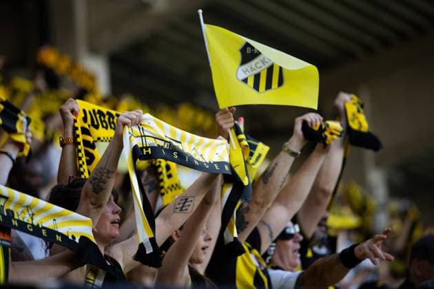 250717 Supporters of Häcken during the UEFA Europa League qualifier football match between Häcken and Spartak Trnava on July 17, 2025 in Göteborg Photo Michael Erichsen BILDBYRAN COP 89 MI0850 bbeng europa league football fotball fotboll häcken soccer spartak trnava uefa europa league audience  Copyright: MICHAELxERICHSEN BB250717MI067