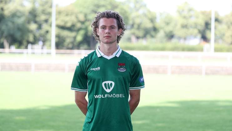 1 FC Schweinfurt 05, 3 Liga, Porträttermin 2025 2026 David Angleberger 1 FC Schweinfurt 05 , single picture, portrait, landscape format Schweinfurt Sachs Stadion Bayern Germany