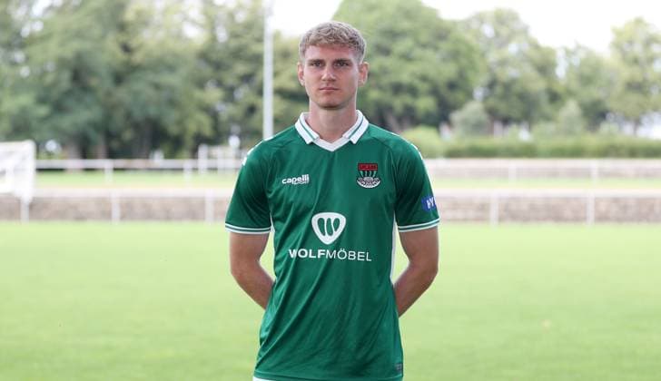 1 FC Schweinfurt 05, 3 Liga, Porträttermin 2025 2026 Jakob Tranziska 1 FC Schweinfurt 05 , single picture, portrait, landscape format Schweinfurt Sachs Stadion Bayern Germany