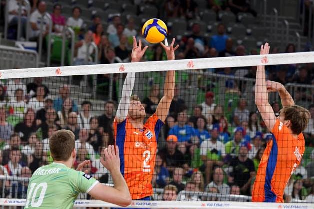 Ljubljana, Slovenia, 17th July 2024: Wessel Keemink of Netherlands in action during the IVNL Volleyball Nations League, Week 3 match, between Netherlands and Slovenia at Arena Stozice, Ljubljana, Slovenia. (Natasa Kupljenik SPP) Copyright: xNatasaxKupljenikx xSPPx SPP_1018234