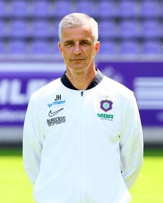 Team presentation Erz Aue 3 Liga Coach Jens Härtel Haertel, FC Erzgebirge Aue 3 Liga, Porträttermin 2025 2026 , Aue, 17 07 2025, Erzgebirgsstadion, Fußball , For editorial use only Only editorial use