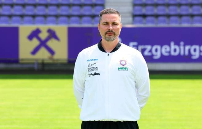 Team presentation Erz Aue 3 Liga Physiotherapist Christian Puschmann, FC Erzgebirge Aue 3 Liga, Porträttermin 2025 2026 , Aue, 17 07 2025, Erzgebirgsstadion, Fußball , For editorial use only Only editorial use