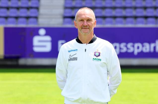 Team presentation Erz Aue 3 Liga team manager Thomas Romeyke, FC Erzgebirge Aue 3 Liga, Porträttermin 2025 2026 , Aue, 17 07 2025, Erzgebirgsstadion, Fußball , For editorial use only Only editorial use