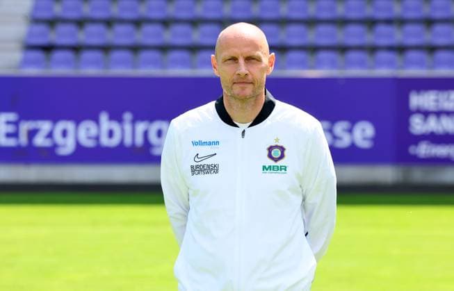Team presentation Erz Aue 3 Liga Sports Director Matthias Heidrich, FC Erzgebirge Aue 3 Liga, Porträttermin 2025 2026 , Aue, 17 07 2025, Erzgebirgsstadion, Fußball , For editorial use only Only editorial use