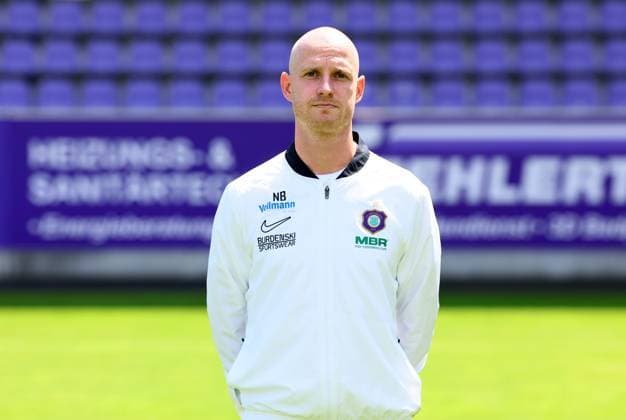 Team presentation Erz Aue 3 Liga athletics trainer Nils Brendel, FC Erzgebirge Aue 3 Liga, portrait date 2025 2026 , Aue, 17 07 2025, Erzgebirgsstadion, soccer , For editorial use only Only editorial use