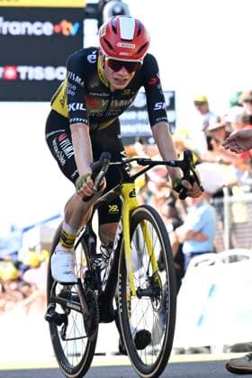 Tour de France 2025 Stage 12 HAUTACAM, FRANCE - JULY 17 : Vingegaard Jonas (DEN) of Team Visma - Lease a Bike during stage 12 of the 112th edition of Tour de France an UCI World Tour 2.UWT cycling road race stage for Men Elite of 181 km with start in Auch and finish in Hautacam on July 17, 2025 in Hautacam, France, 17 07 2025 ( Motordriver Kenny Verfaillie - Hautacam France  Copyright: xJanxDexMeuleneirx