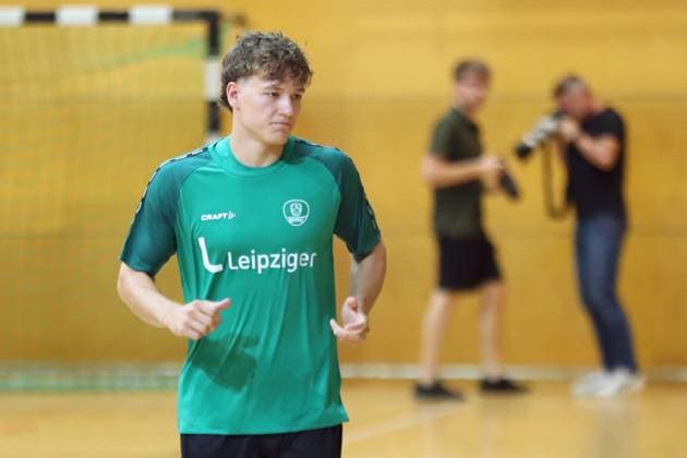 HBL1 Training kick-off of SC DHfK Leipzig, 17 07 25 Tom Koschek 76, SC DHfK Leipzig Handball, DAIKIN HBL, Season 2025 2026, Training kick-off of SC DHfK Leipzig on 17 07 25 in the Quarterback Immobilien Arena Leipzig Kleine Arena Copyright: xBEAUTIFULxSPORTS JanxKaeferx