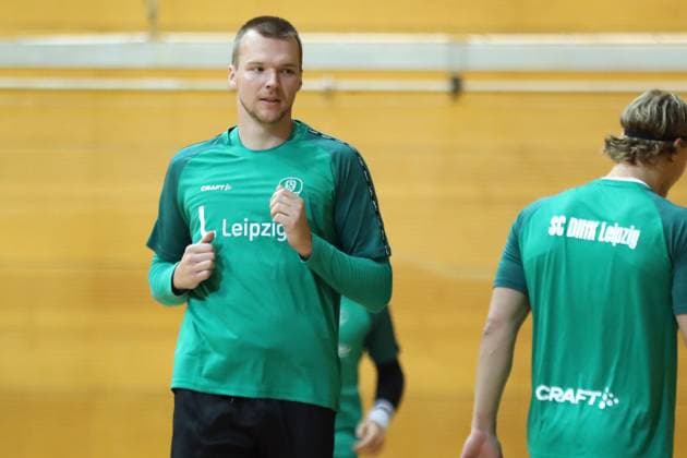 HBL1 Training kick-off of SC DHfK Leipzig, 17 07 25 Goalkeeper Tomas Mrkva 16, SC DHfK Leipzig Handball, DAIKIN HBL, Season 2025 2026, Training kick-off of SC DHfK Leipzig on 17 07 25 in the Quarterback Immobilien Arena Leipzig Kleine Arena Copyright: xBEAUTIFULxSPORTS JanxKaeferx