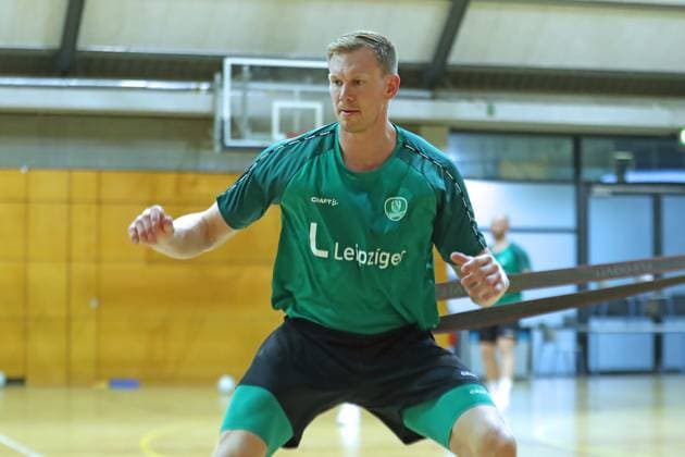 HBL1 Training kick-off of SC DHfK Leipzig, 17 07 25 Adam Lönn 15, SC DHfK Leipzig Handball, DAIKIN HBL, Season 2025 2026, Training kick-off of SC DHfK Leipzig on 17 07 25 in the Quarterback Immobilien Arena Leipzig Kleine Arena Copyright: xBEAUTIFULxSPORTS JanxKaeferx