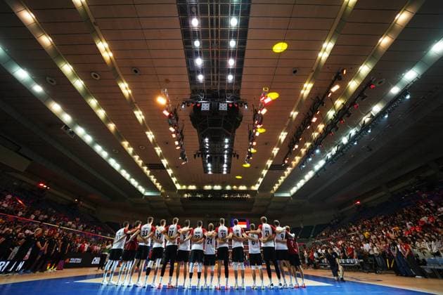 Germany team group, Mannschaftsbild, Totale (GER), JULY 17, 2025 - Volleyball : FIVB Volleyball Nations League 2025 Men s Preliminary Round match between Turkey 3-1 Germany at Chiba Port Arena, Chiba, Japan. Noxthirdxpartyxsales  aflo_297973348
