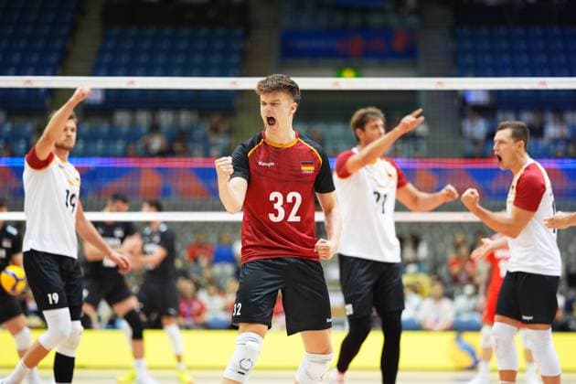 Theo Mohwinkel (GER), JULY 17, 2025 - Volleyball : FIVB Volleyball Nations League 2025 Men s Preliminary Round match between Turkey 3-1 Germany at Chiba Port Arena, Chiba, Japan. Noxthirdxpartyxsales  aflo_297973349