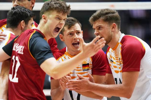 Germany team group, Mannschaftsbild, Totale (GER), JULY 17, 2025 - Volleyball : FIVB Volleyball Nations League 2025 Men s Preliminary Round match between Turkey 3-1 Germany at Chiba Port Arena, Chiba, Japan. Noxthirdxpartyxsales  aflo_297973352