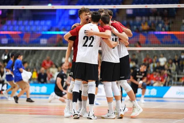 Germany team group, Mannschaftsbild, Totale (GER), JULY 17, 2025 - Volleyball : FIVB Volleyball Nations League 2025 Men s Preliminary Round match between Turkey 3-1 Germany at Chiba Port Arena, Chiba, Japan. Noxthirdxpartyxsales  aflo_297973355