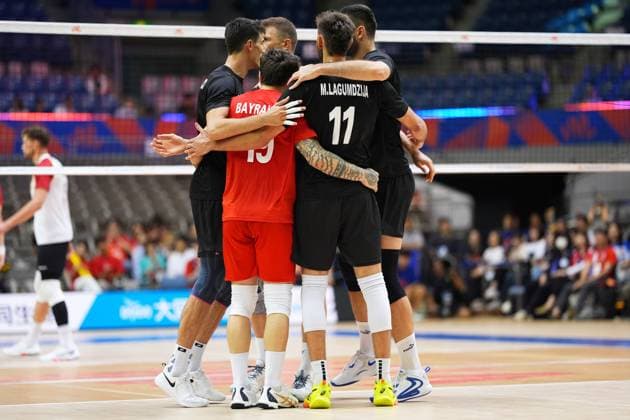 Turkey team group, Mannschaftsbild, Totale (TUR), JULY 17, 2025 - Volleyball : FIVB Volleyball Nations League 2025 Men s Preliminary Round match between Turkey 3-1 Germany at Chiba Port Arena, Chiba, Japan. Noxthirdxpartyxsales  aflo_297973360