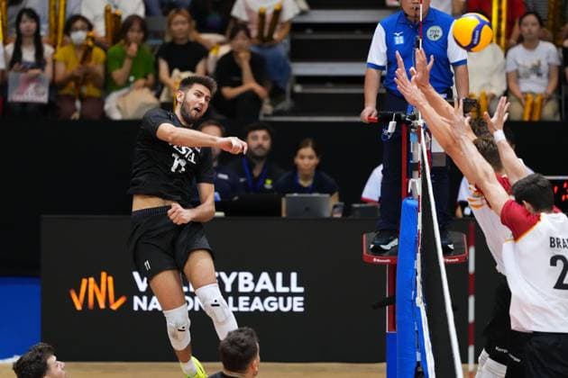 Mirza Lagumdzija (TUR), JULY 17, 2025 - Volleyball : FIVB Volleyball Nations League 2025 Men s Preliminary Round match between Turkey 3-1 Germany at Chiba Port Arena, Chiba, Japan. Noxthirdxpartyxsales  aflo_297973363
