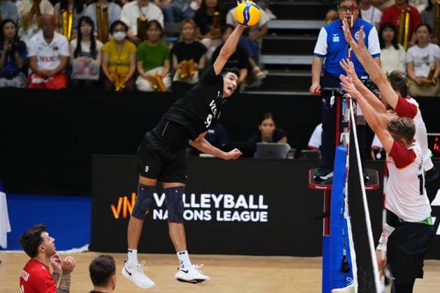 Ramazan Efe Mandiraci (TUR), JULY 17, 2025 - Volleyball : FIVB Volleyball Nations League 2025 Men s Preliminary Round match between Turkey 3-1 Germany at Chiba Port Arena, Chiba, Japan. Noxthirdxpartyxsales  aflo_297973364