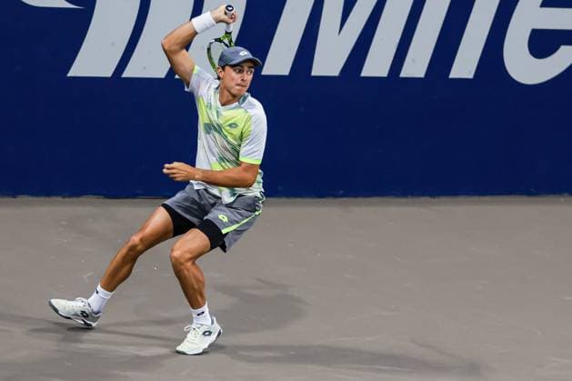 LOS CABOS TENNIS TENNIS OPEN 2025 LOS CABOS TENNIS OPEN 2025 WALTON VS DUCKWORTH 17072025 LOS CABOS, BAJA CALIFORNIA, MEXICO Photo of Adam Walton of Australia, during quarter final singles game of Los Cabos Tennis Open 2025 held at the Grand Stand of the Cabo Sports Complex of Los Cabos, Baja California, Mexico Photo of Denis Shapovalov, during quarter final singles game of Los Cabos Tennis Open 2025 held at the Grand Stand of the Cabo Sports Complex of Los Cabos, Baja California, Mexico PHOTO BY IMAGENSHOP AGENCIA FOTOGRAFICA LOS CABOS BAJA CALIFORNIA MEXICO Copyright: xIMAGENSHOPxAGENCIAxFOTOGRAFICAx