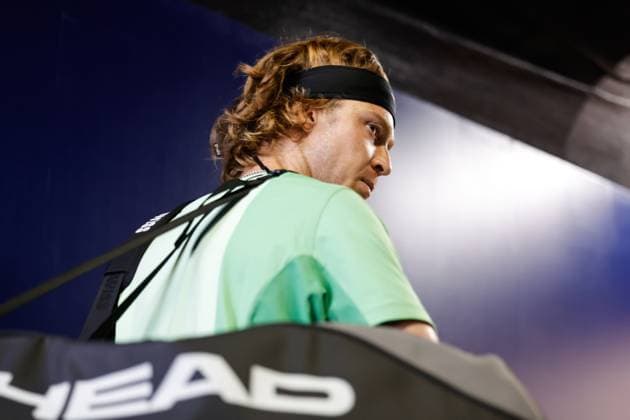 LOS CABOS TENNIS TENNIS OPEN 2025 LOS CABOS TENNIS OPEN 2025 RUBLEV VS NAVA 17072025 LOS CABOS, BAJA CALIFORNIA, MEXICO Photo of Andrey Rublev of Russia, during quarter final singles game of Los Cabos Tennis Open 2025 held at the Estadio Mextenis of the Cabo Sports Complex of Los Cabos, Baja California, Mexico Photo Andrey Rublev of Russia, during quarter final singles game of Los Cabos Tennis Open 2025 held at the Estadio Mextenis of the Cabo Sports Complex of Los Cabos, Baja California, Mexico PHOTO BY IMAGENSHOP AGENCIA FOTOGRAFICA LOS CABOS BAJA CALIFORNIA MEXICO Copyright: xIMAGENSHOPxAGENCIAxFOTOGRAFICAx