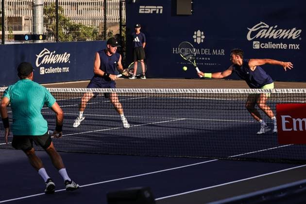 LOS CABOS TENNIS OPEN 2025 LOS CABOS TENNIS OPEN 2025 CASH TRACY VS RAM HARRISON 17072025 LOS CABOS, BAJA CALIFORNIA, MEXICO Photo of Robert Cash and James Tracy of the USA, during quarter final doubles game of Los Cabos Tennis Open 2025 held at the Court 1 of the Cabo Sports Complex of Los Cabos, Baja California, Mexico Photo Robert Cash and James Tracy of the USA, during quarter final doubles game of Los Cabos Tennis Open 2025 held at the Court 1 of the Cabo Sports Complex of Los Cabos, Baja California, Mexico PHOTO BY IMAGENSHOP AGENCIA FOTOGRAFICA LOS CABOS BAJA CALIFORNIA MEXICO Copyright: xIMAGENSHOPxAGENCIAxFOTOGRAFICAx