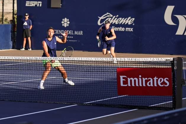 LOS CABOS TENNIS OPEN 2025 LOS CABOS TENNIS OPEN 2025 CASH TRACY VS RAM HARRISON 17072025 LOS CABOS, BAJA CALIFORNIA, MEXICO Photo of Robert Cash and James Tracy of the USA, during quarter final doubles game of Los Cabos Tennis Open 2025 held at the Court 1 of the Cabo Sports Complex of Los Cabos, Baja California, Mexico Photo Robert Cash and James Tracy of the USA, during quarter final doubles game of Los Cabos Tennis Open 2025 held at the Court 1 of the Cabo Sports Complex of Los Cabos, Baja California, Mexico PHOTO BY IMAGENSHOP AGENCIA FOTOGRAFICA LOS CABOS BAJA CALIFORNIA MEXICO Copyright: xIMAGENSHOPxAGENCIAxFOTOGRAFICAx