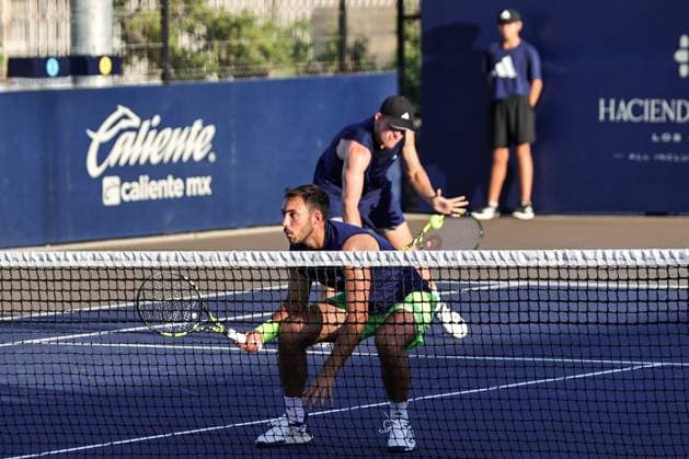 LOS CABOS TENNIS OPEN 2025 LOS CABOS TENNIS OPEN 2025 CASH TRACY VS RAM HARRISON 17072025 LOS CABOS, BAJA CALIFORNIA, MEXICO Photo of Robert Cash and James Tracy of the USA, during quarter final doubles game of Los Cabos Tennis Open 2025 held at the Court 1 of the Cabo Sports Complex of Los Cabos, Baja California, Mexico Photo Robert Cash and James Tracy of the USA, during quarter final doubles game of Los Cabos Tennis Open 2025 held at the Court 1 of the Cabo Sports Complex of Los Cabos, Baja California, Mexico PHOTO BY IMAGENSHOP AGENCIA FOTOGRAFICA LOS CABOS BAJA CALIFORNIA MEXICO Copyright: xIMAGENSHOPxAGENCIAxFOTOGRAFICAx