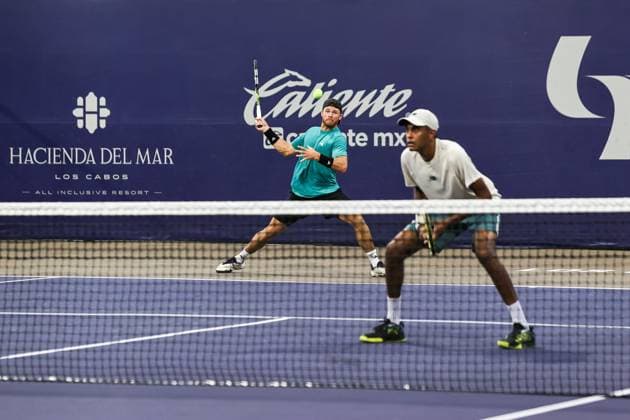 LOS CABOS TENNIS OPEN 2025 LOS CABOS TENNIS OPEN 2025 CASH TRACY VS RAM HARRISON 17072025 LOS CABOS, BAJA CALIFORNIA, MEXICO Photo of Rajeev Ram and Christian Harrison of the USA, during quarter final doubles game of Los Cabos Tennis Open 2025 held at the Court 1 of the Cabo Sports Complex of Los Cabos, Baja California, Mexico Photo Rajeev Ram and Christian Harrison of the USA, during quarter final doubles game of Los Cabos Tennis Open 2025 held at the Court 1 of the Cabo Sports Complex of Los Cabos, Baja California, Mexico PHOTO BY IMAGENSHOP AGENCIA FOTOGRAFICA LOS CABOS BAJA CALIFORNIA MEXICO Copyright: xIMAGENSHOPxAGENCIAxFOTOGRAFICAx