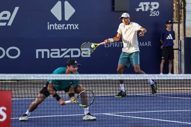 LOS CABOS TENNIS OPEN 2025 LOS CABOS TENNIS OPEN 2025 CASH TRACY VS RAM HARRISON 17072025 LOS CABOS, BAJA CALIFORNIA, MEXICO Photo of Rajeev Ram and Christian Harrison of the USA, during quarter final doubles game of Los Cabos Tennis Open 2025 held at the Court 1 of the Cabo Sports Complex of Los Cabos, Baja California, Mexico Photo Rajeev Ram and Christian Harrison of the USA, during quarter final doubles game of Los Cabos Tennis Open 2025 held at the Court 1 of the Cabo Sports Complex of Los Cabos, Baja California, Mexico PHOTO BY IMAGENSHOP AGENCIA FOTOGRAFICA LOS CABOS BAJA CALIFORNIA MEXICO Copyright: xIMAGENSHOPxAGENCIAxFOTOGRAFICAx