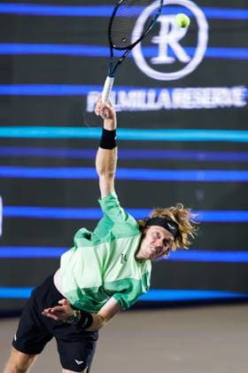 LOS CABOS TENNIS OPEN 2025, LOS CABOS TENNIS OPEN 2025 RUBLEV VS NAVA 17072025 LOS CABOS, BAJA CALIFORNIA, MEXICO Action photo of Andrey Rublev of Russia, during quarter final singles game of Los Cabos Tennis Open 2025 held at the Mextenis Stadium of the Cabo Sports Complex of Los Cabos, Baja California, Mexico Action photo of Andrey Rublev of Russia, during quarter final singles game of Los Cabos Tennis Open 2025 held at the Mextenis Stadium of the Cabo Sports Complex of Los Cabos, Baja California, Mexico PHOTO BY IMAGENSHOP AGENCIA FOTOGRAFICA LOS CABOS BAJA CALIFORNIA MEXICO Copyright: xIMAGENSHOPxAGENCIAxFOTOGRAFICAx