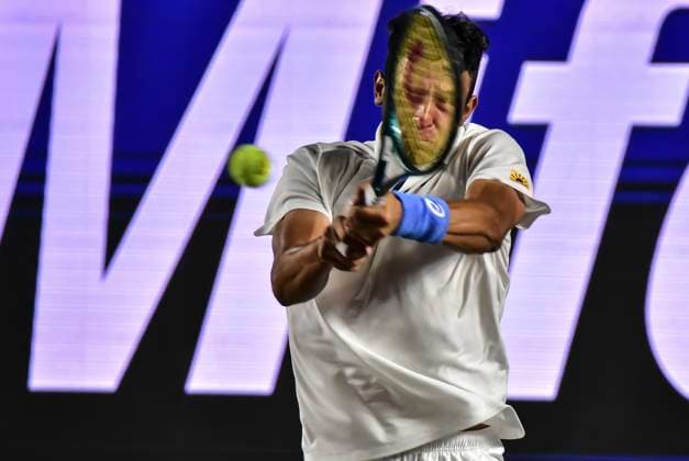 LOS CABOS TENNIS OPEN 2025, LOS CABOS TENNIS OPEN 2025 RUBLEV VS NAVA 17072025 LOS CABOS, BAJA CALIFORNIA, MEXICO Action photo of Emilio Nava of the USA, during quarter final singles game of Los Cabos Tennis Open 2025 held at the Mextenis Stadium of the Cabo Sports Complex of Los Cabos, Baja California, Mexico Action photo of Emilio Nava of the USA, during quarter final singles game of Los Cabos Tennis Open 2025 held at the Mextenis Stadium of the Cabo Sports Complex of Los Cabos, Baja California, Mexico PHOTO BY IMAGENSHOP AGENCIA FOTOGRAFICA LOS CABOS BAJA CALIFORNIA MEXICO Copyright: xIMAGENSHOPxAGENCIAxFOTOGRAFICAx
